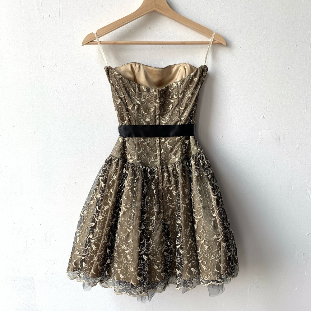 Jessica McClintock strapless embroidered dress - Picture 2 of 7